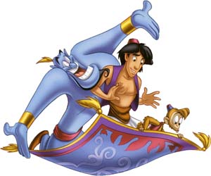 Aladdin tegninger til farvelægning