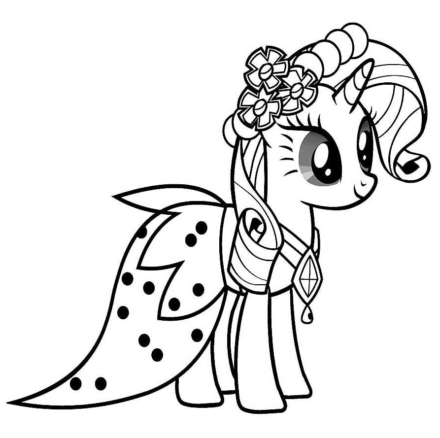 my little pony coloring page rarity