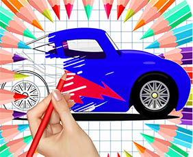 Biler Biler tegninger til fargelegging