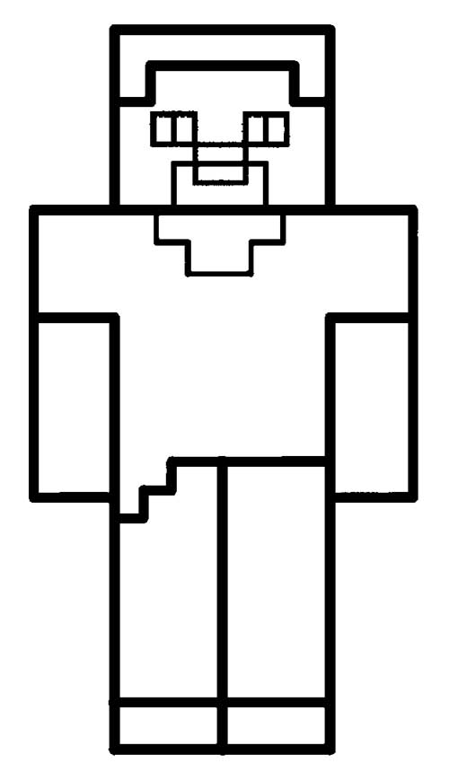 Minecraft Steve Malvorlagen