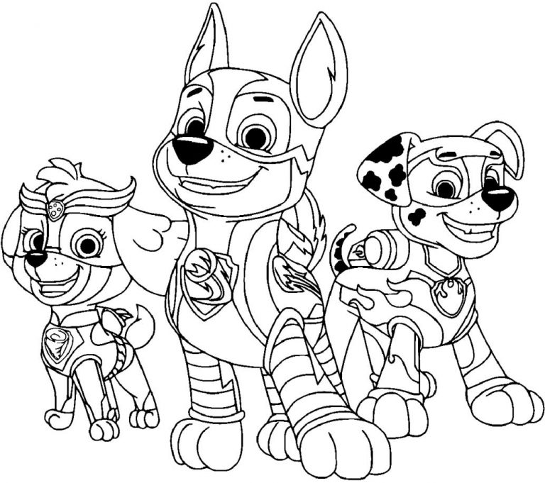 Paw Patrol Mighty Pups Coloring Pages 25 – Having Fun With Children