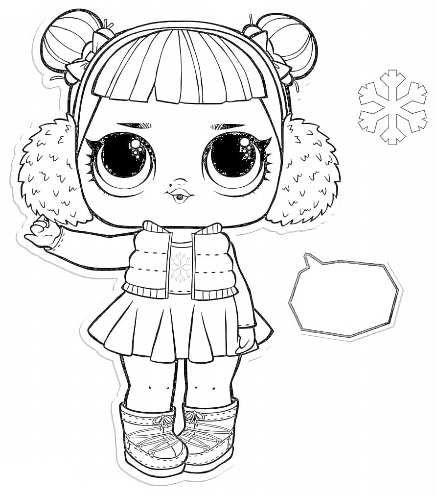 Desenho de Boneca L.O.L. Snow Angel para colorir