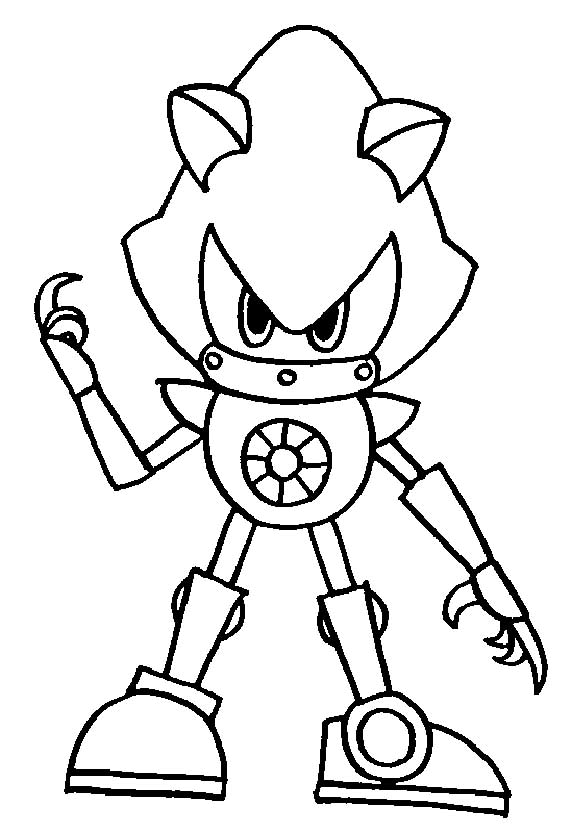 desenho de Metal Sonic Sonic para colorir – Se divertindo com crianças