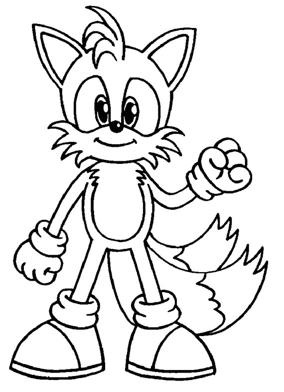 Desenho 02 de Miles Tails Prower para colorir