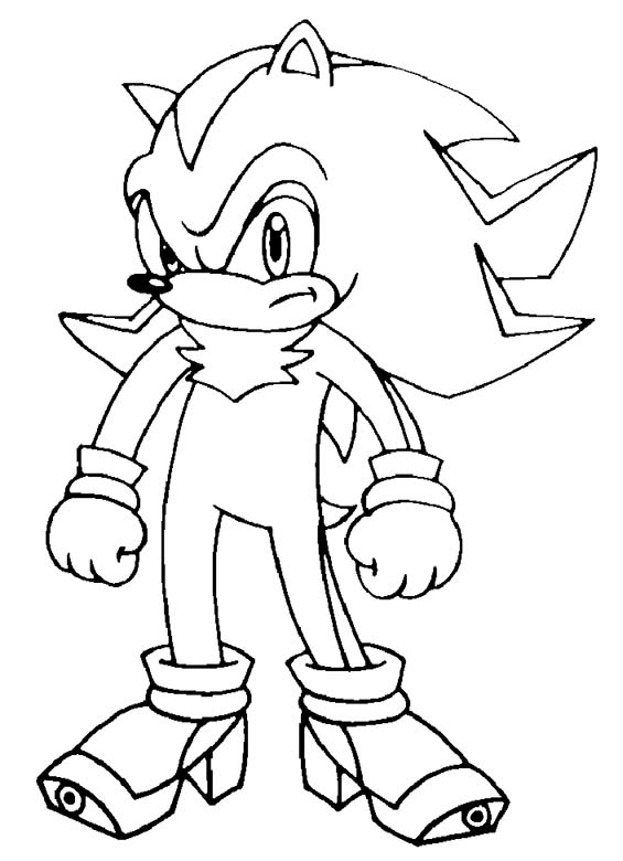 Shadow Sonic para colorir – Se divertindo com crianças