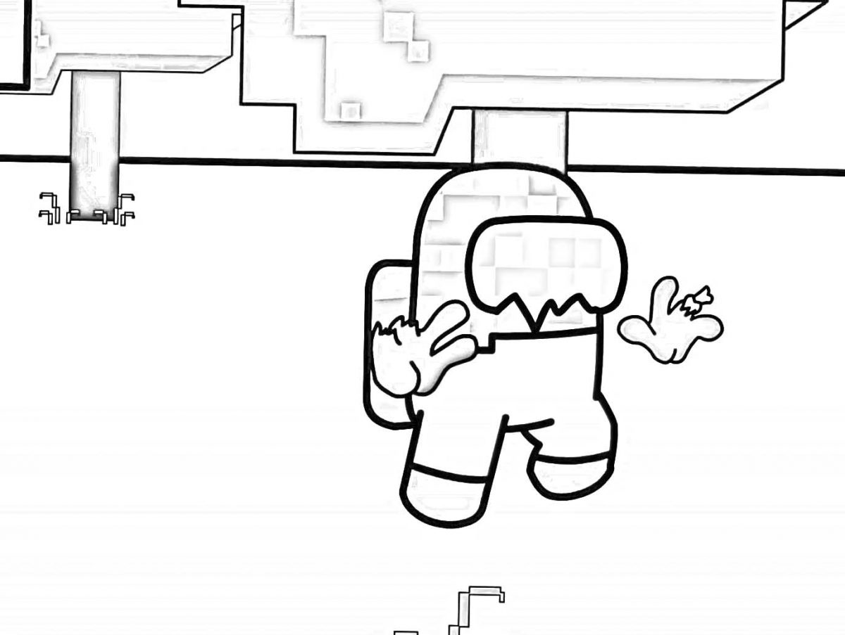 among us minecraft coloring pages 3 – Having fun with children
