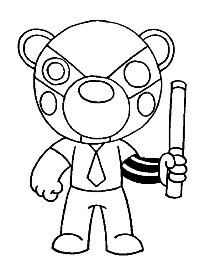 desenho de Badgy Roblox Piggy para colorir – Se divertindo com