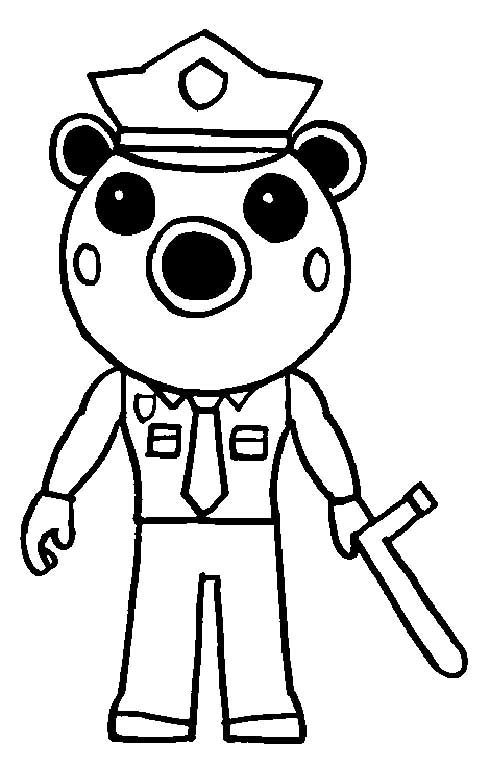 Poley Piggy Roblox para colorir