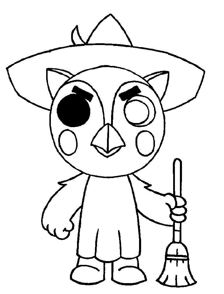 Desenhos de Piggy Roblox 4 para Colorir e Imprimir 