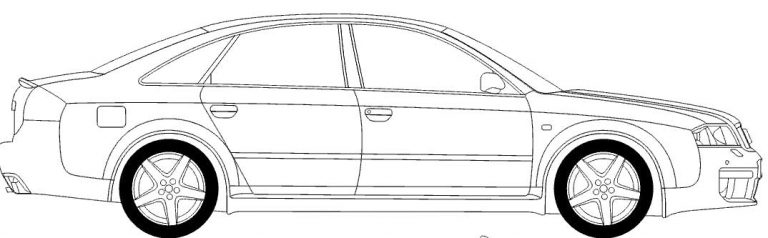 Audi RS6 coloring page 2002 – Having fun with children