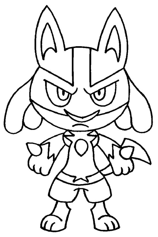 Desenhos para colorir de desenho do pokémon lucario para colorir  