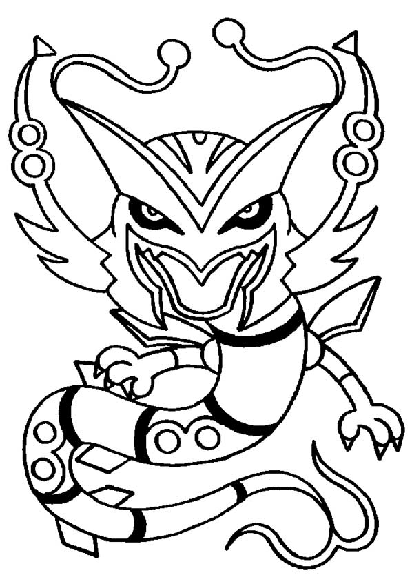 Desenho de Pokémon Mega Rayquaza para colorir Se divertindo crianças