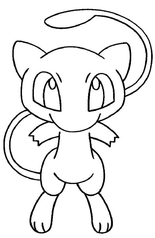 desenho de pokémon mew para colorir – Se divertindo com crianças