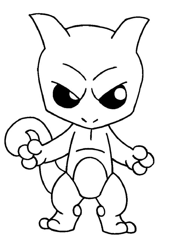 Mewtwo 3 para colorir