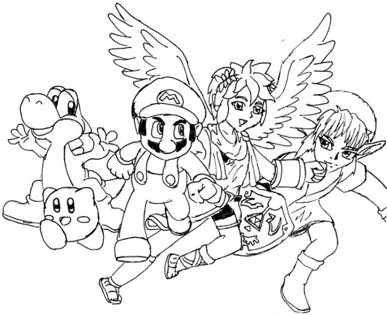 Super Smash Bros. coloring pages 16 Having fun with children
