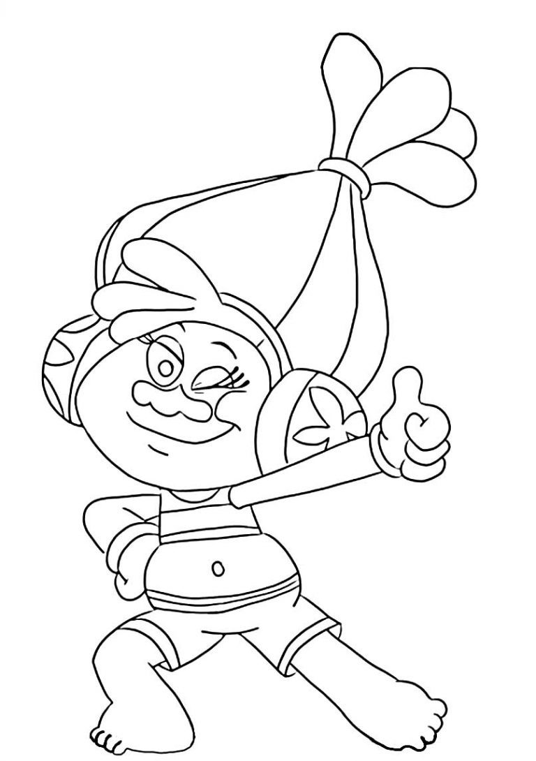 DJ Suki TrollsTopia coloring pages – Having fun with children