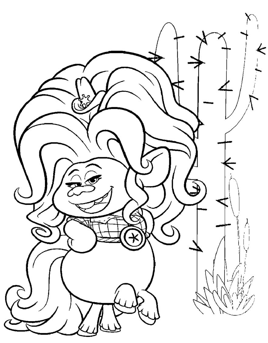 Free Printable Trolls 2 Delta Dawn Coloring Page  Monster coloring pages,  Poppy coloring page, Coloring pages