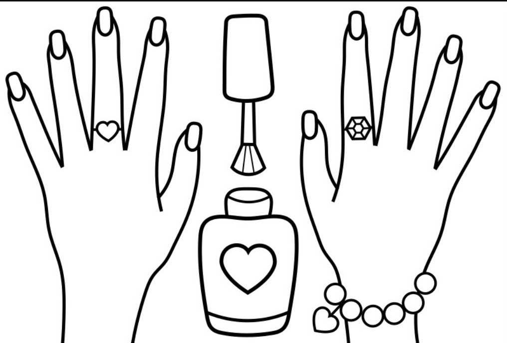 Coloring Pages for Kids with Long Nails - wide 7