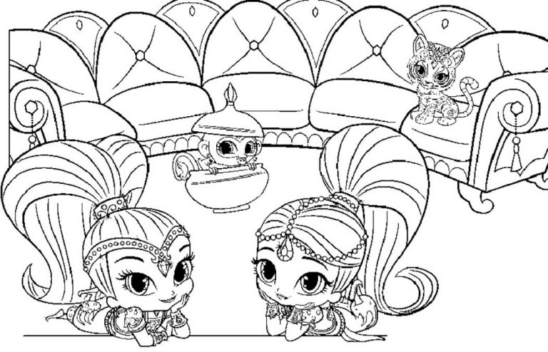 Shimmer Shine pets coloring pages – Having fun with children