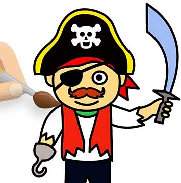 Kolorowanki Pirat