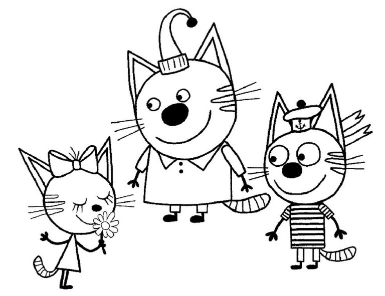 Kid-E-Cats coloring pages 20 β Having fun with children