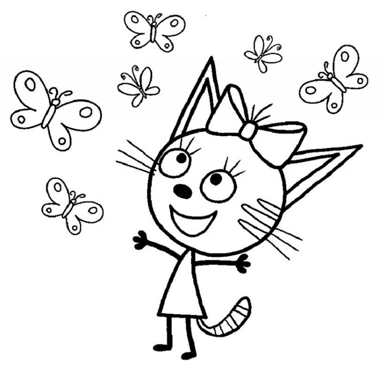 Kid-E-Cats coloring pages 22 β Having fun with children