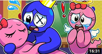 páginas para colorear. Rainbow Friends – Azul vs Rosa – FNF