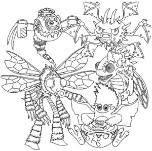 Desenho 01 de My Singing Monsters para colorir em 2023