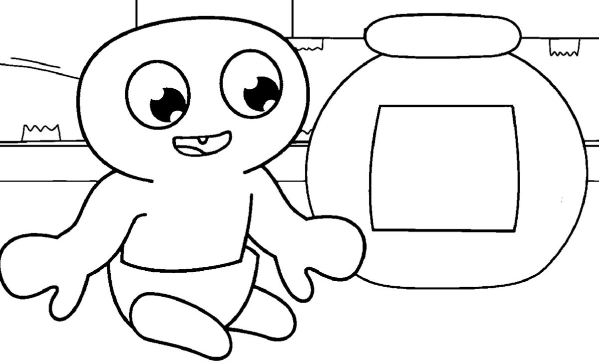 Garten of Banban Babies coloring page 12 – Having fun with children