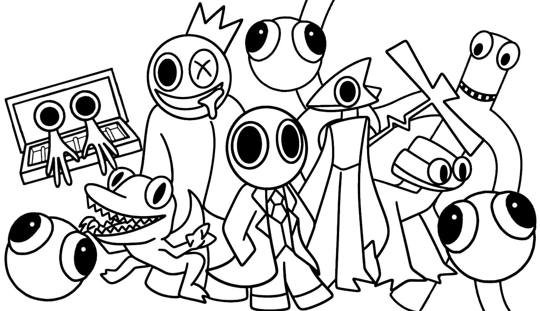 Kolorowanki Rainbow Friends 2 25 Zabawy Z Dzie mi