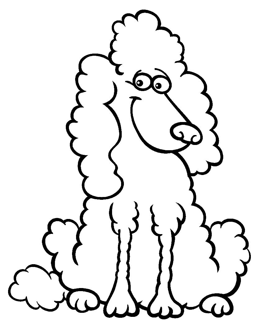 dog poodle coloring pages 39 – Having fun with children