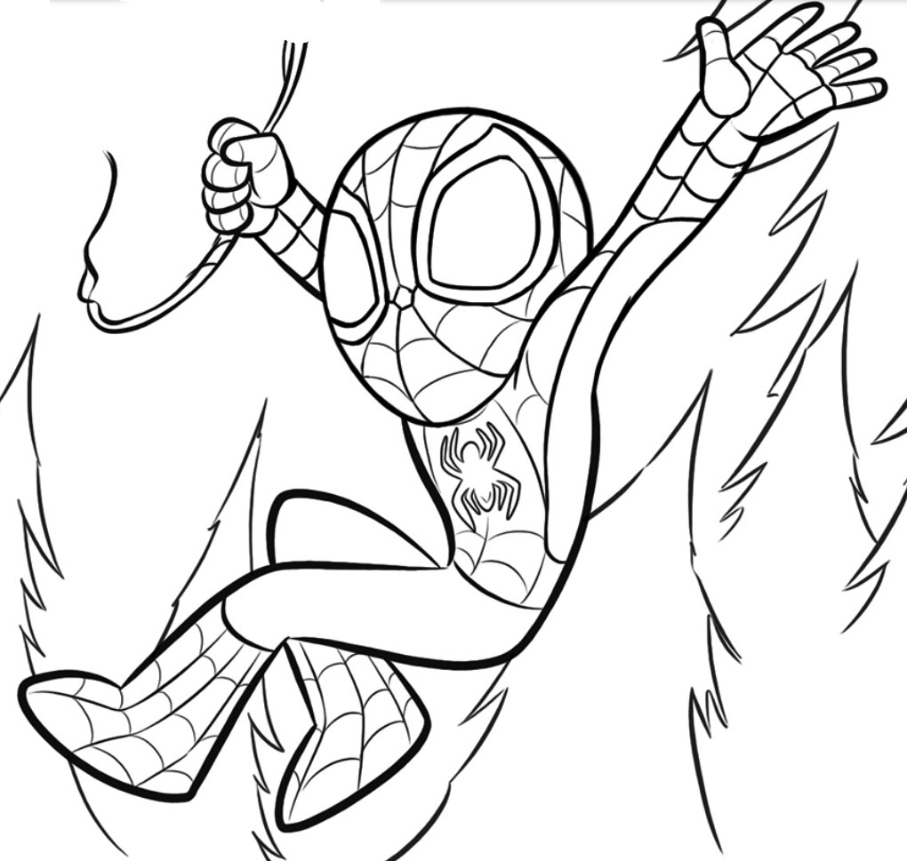 spiderman coloring pages 4 – Having fun with children