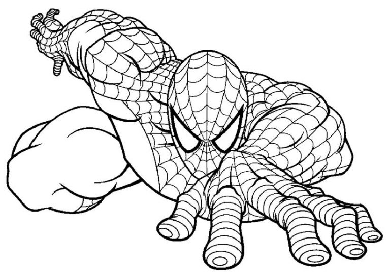 spiderman coloring pages 4 – Having fun with children