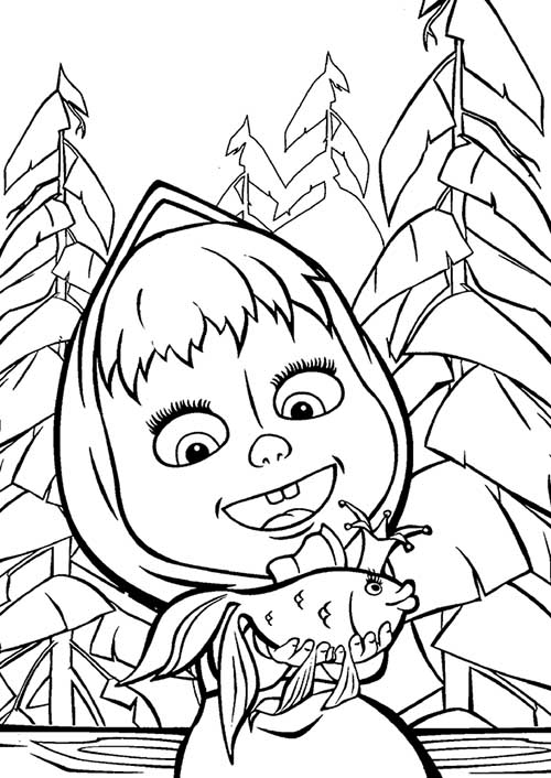 coloring page masha the bear 24 – Having fun with children