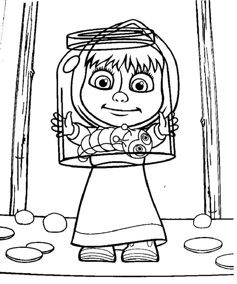 Masha and the Bear coloring pages – Having fun with children