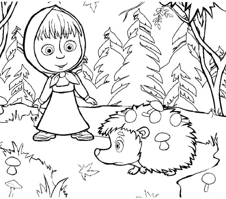 Masha and the Bear coloring pages – Having fun with children