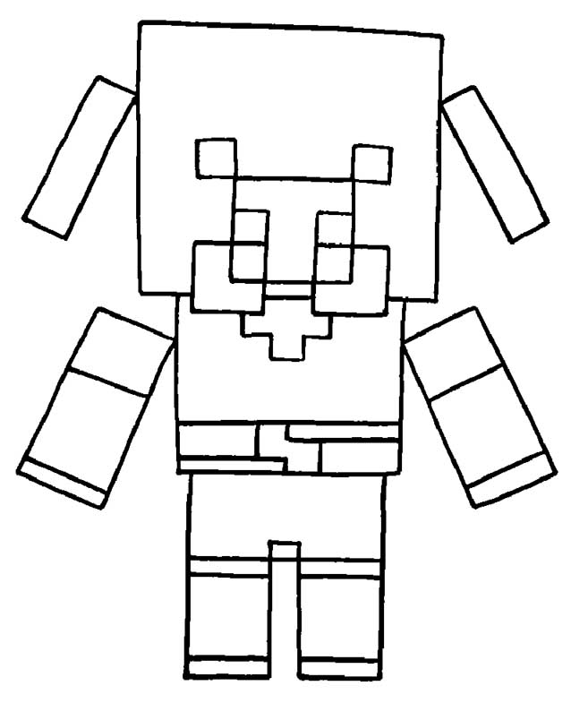 Minecraft Piglin coloring page – Having fun with children