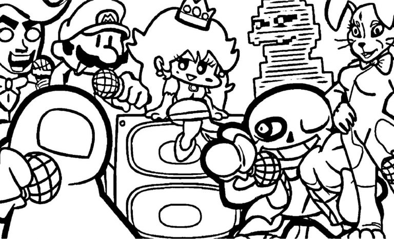 Friday Night Funkin coloring pages 20 – Having fun with children