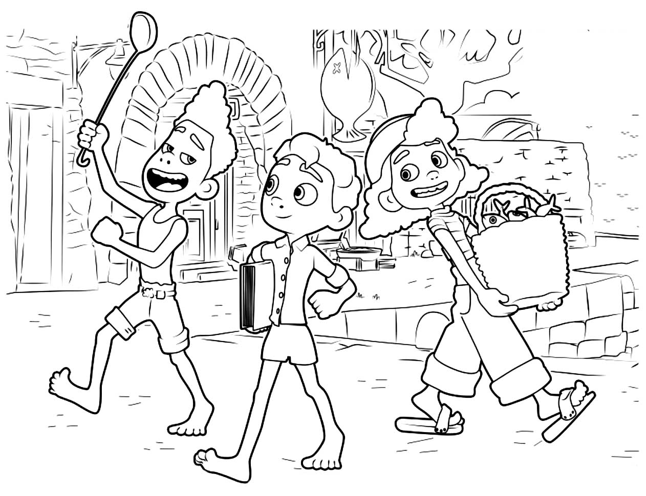 Luca Disney Pixar coloring pages 12 – Having fun with children