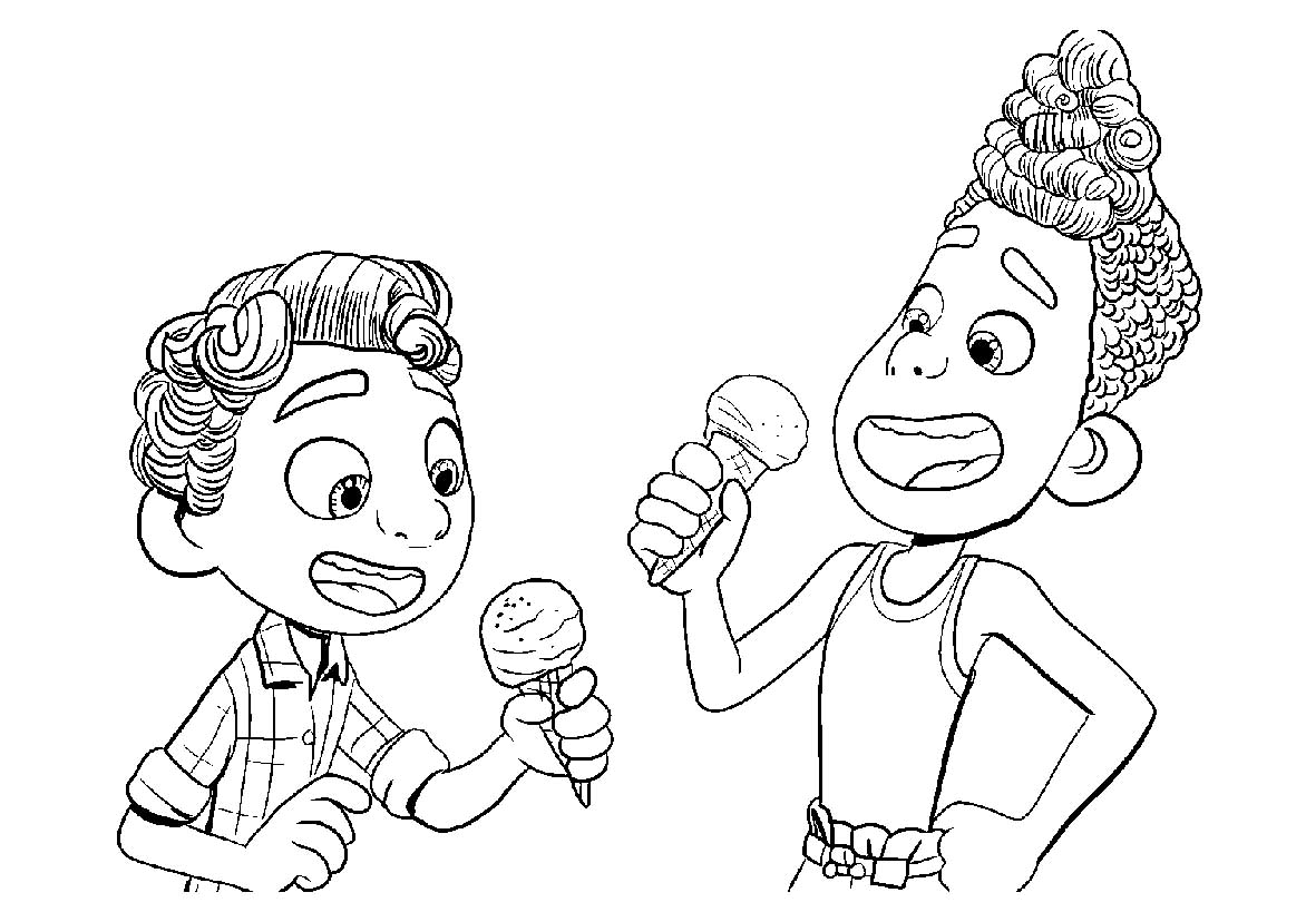 Luca Disney Pixar coloring pages 3 – Having fun with children
