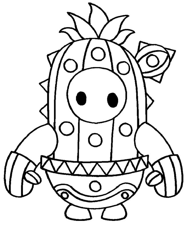 Cactus Skin Fall Guys coloring page – Having fun with children
