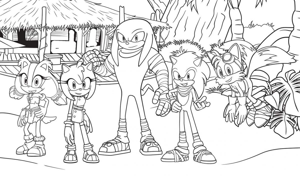 Sonic Boom_Colouring Sheet7 – Having fun with children