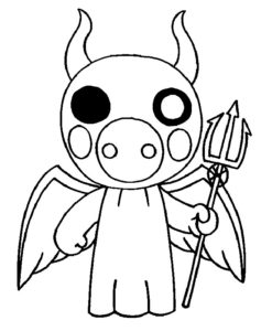 Devil Piggy Roblox coloring page – Having fun with children