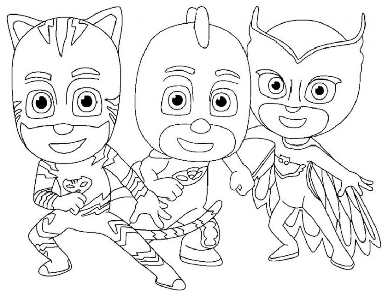 PJ Masks coloring pages – My pajamas – Having fun with children