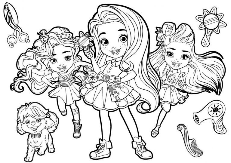 sunny day coloring page 10 – Having fun with children