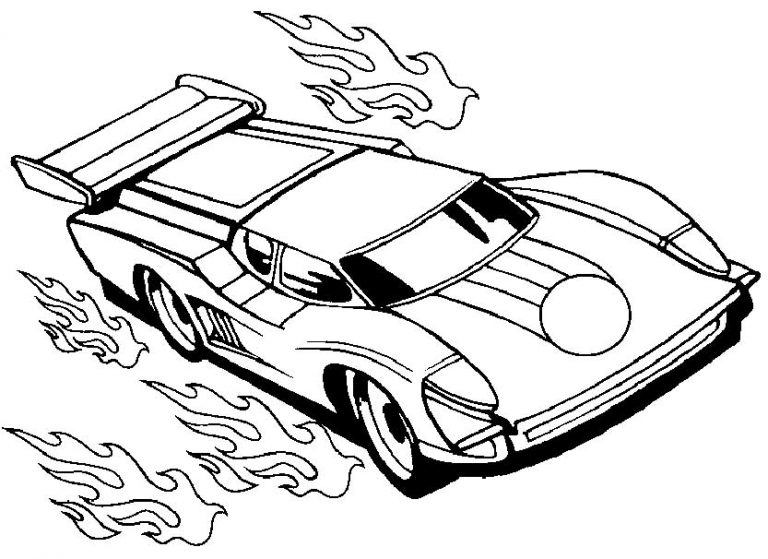 Hot wheels coloring pages 12 – Having fun with children