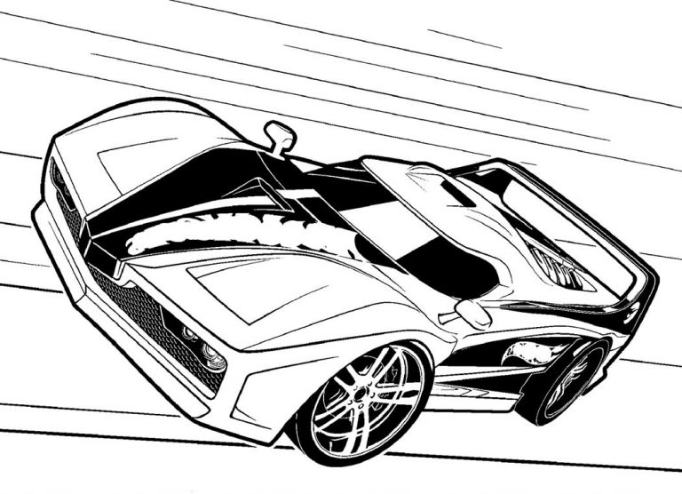 Hot wheels coloring pages 8 – Having fun with children