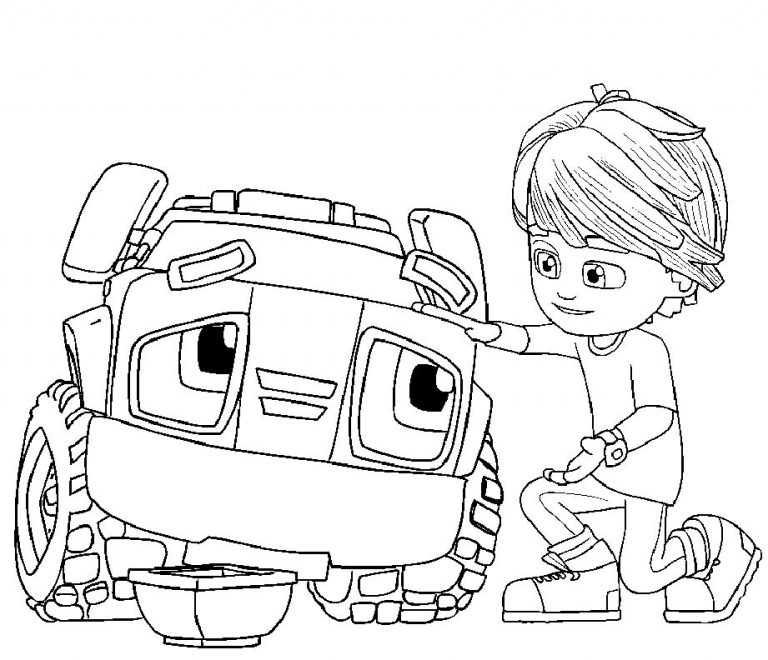 Rev and Roll coloring pages 3 – Having fun with children
