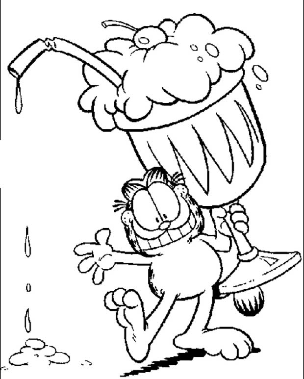 garfield coloring page 31 – Having fun with children