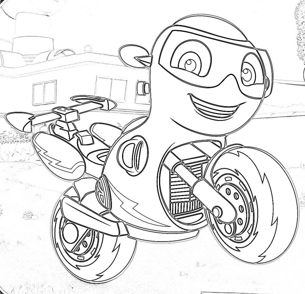 Ricky Zoom coloring page 20 – Having fun with children